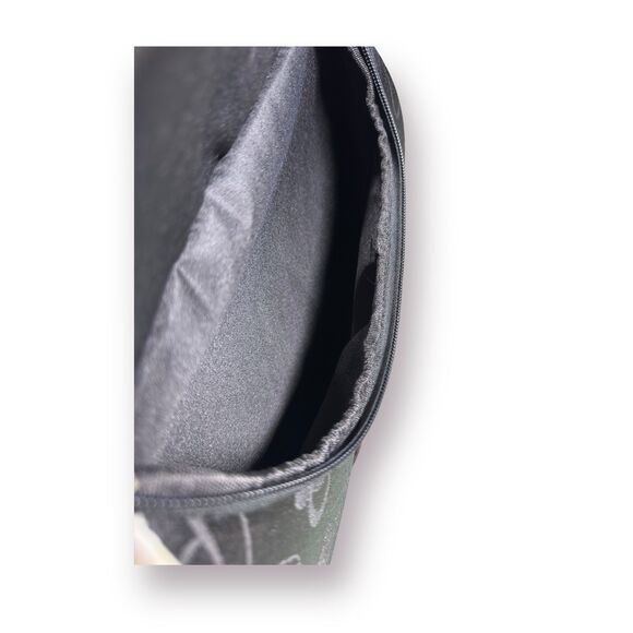 Overnight Bag Air Travel‎ Carry-on Luggage Heart Jacquard and Brown Croc Piping - Picture 9 of 9